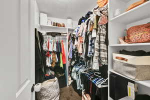 Large Walk in closet in primary bedroom