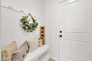 Mudroom with baseboards