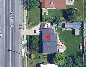 Aerial view of property and surrounding area