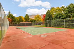 View of community tennis court