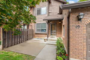 View of property exterior and front patio