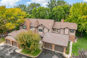 View of subject property featuring mountain backdrop