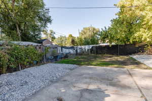 View of fenced yard
