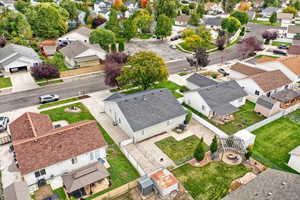 Aerial view of residential area