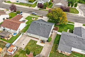 Aerial view of residential area