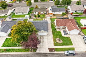 Aerial view of residential area