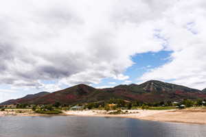 Water view featuring a mountainous background