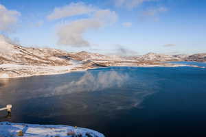 Water view featuring a mountain backdrop