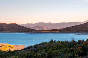 Water view featuring a mountain backdrop