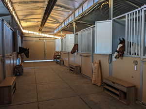 View of barn interior