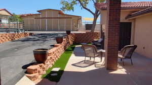 View from the home to the barn.
