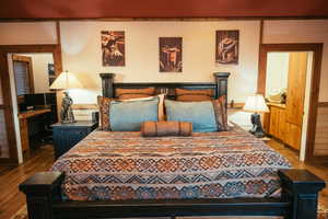 Guest suite looking to office entrance