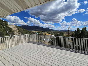 Deck with a mountain view