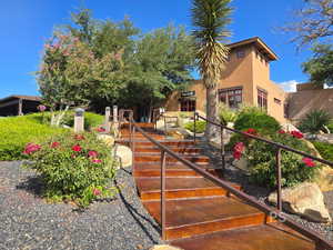 View of yard with stairs