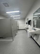 Bathroom with a stall shower