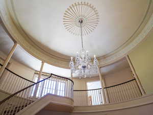 Detailed view of a chandelier