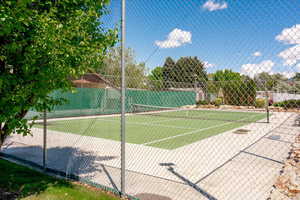 View of tennis court