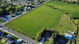 Aerial view of residential area