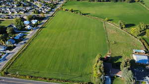 Aerial overview of property's location featuring rural landscape