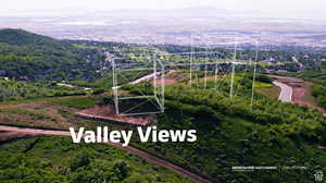 Drone / aerial view of a mountain backdrop