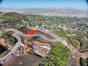 View of property location with nearby suburban area and a mountain backdrop