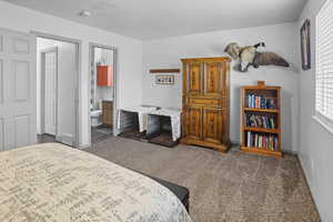 Primary Bedroom with door to bathroom