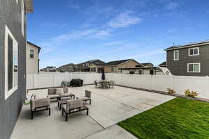HUGE patio area for whatever the family wants to use it for!