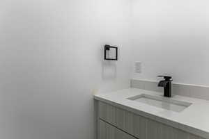 Bathroom featuring vanity