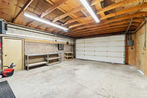 Garage with electric panel