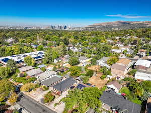 View of urban area featuring mountains