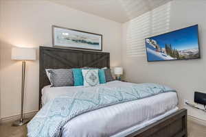 View of carpeted bedroom