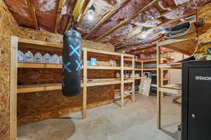 View of unfinished below grade area