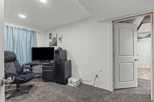 Office with carpet floors