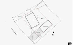 Property Survey. Illustrating the boundaries, existing structures, and an optional garage footprint for the property