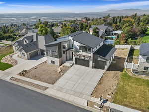 Aerial view of residential area