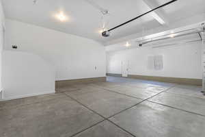 Garage with baseboards