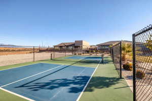 View of tennis court