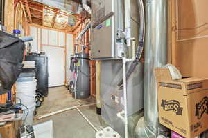 Utilities with gas water heater
