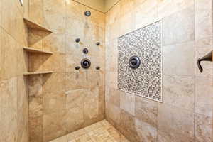 Bathroom with tiled shower