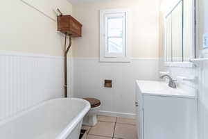 Hallway bathroom on the main floor.