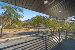 Deck with a mountain view