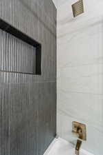 Bathroom with washtub / shower combination