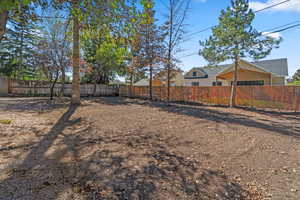View of fenced yard