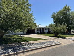 View of front of home with concrete driveway