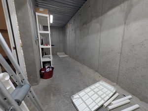 View of unfinished below grade area