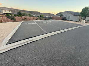 Parking at dusk with uncovered parking