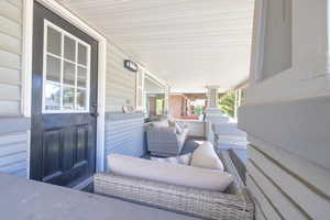 View of covered porch