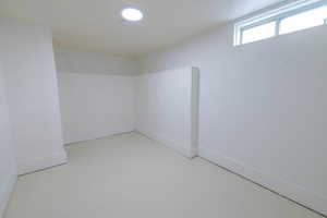 Below grade area with baseboards