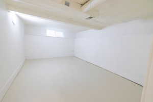 View of below grade area