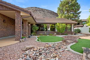View of yard with a patio